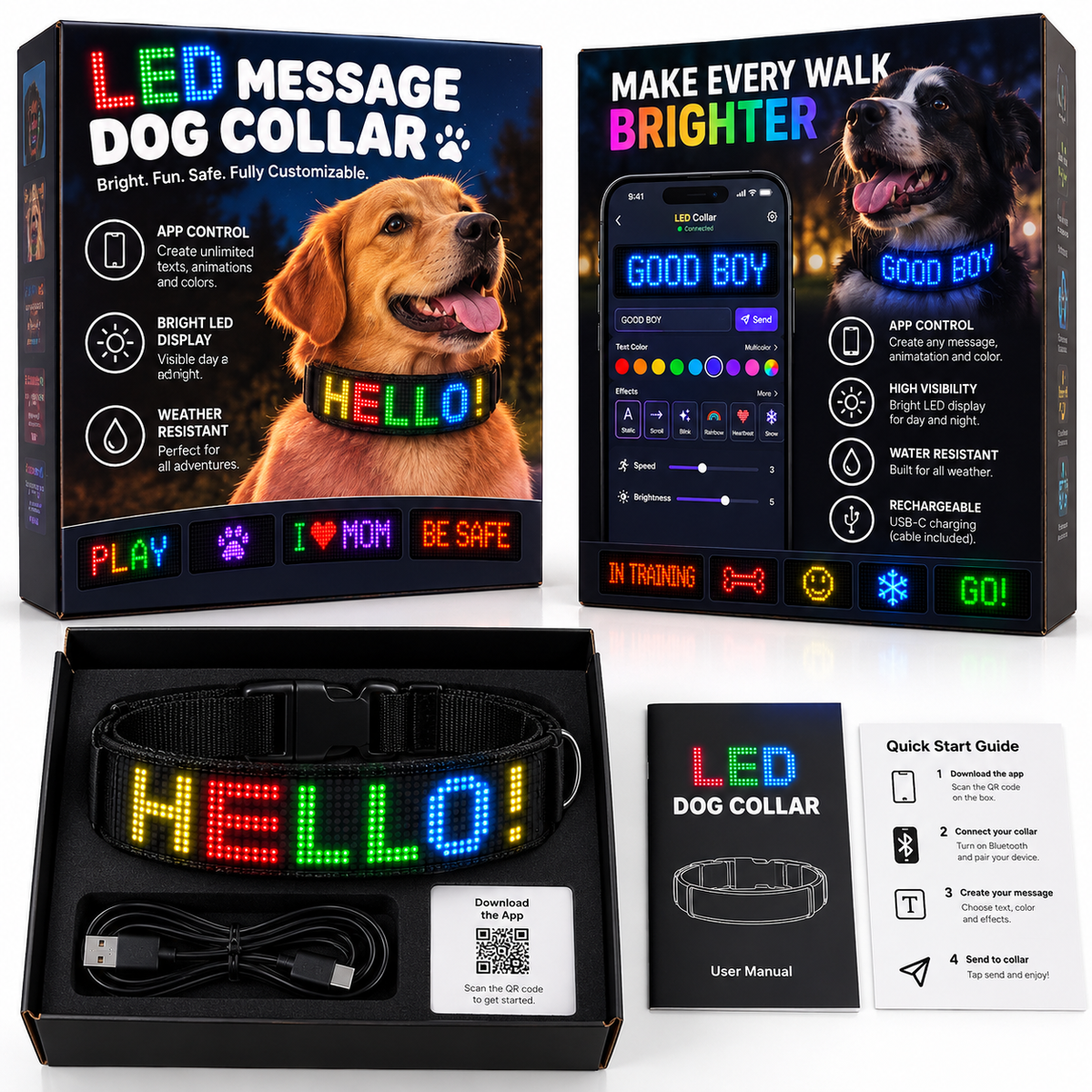 Revanzer Pup™ GlowTalk LED Collar